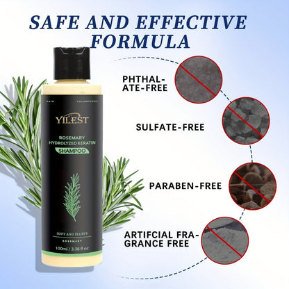 Rosemary Shampoo for hair care & Volume — Enriched with Rosemary Extract, Amino Acids & Plant Squalane | Strengthening, Moisturizing &
