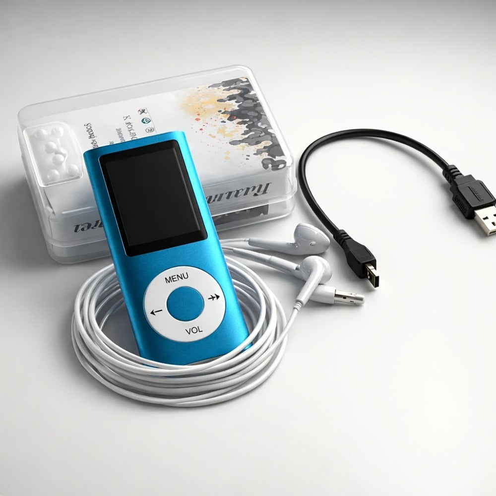 Portable MP3 MP4 Player with 128GB Expandable Storage, Lossless Audio FLAC MP3 WMA APE, Video Playback, E-Book Reader, LCD Screen, Alloy Body, Ideal for Music Travel Offline Listening
