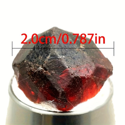Natural Red Garnet Crystal Rough Stone, Raw Unpolished Mineral Specimen for Home Decor, Crystal Healing