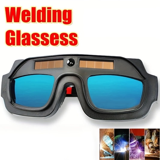 Auto-Darkening Welding Goggles True Color Lens – Anti-Glare Safety Glasses for TIG MIG MMA Plasma Welding, Photochromic Flame-Retardant Fiberglass Frame, Lightweight with Elastic Headband