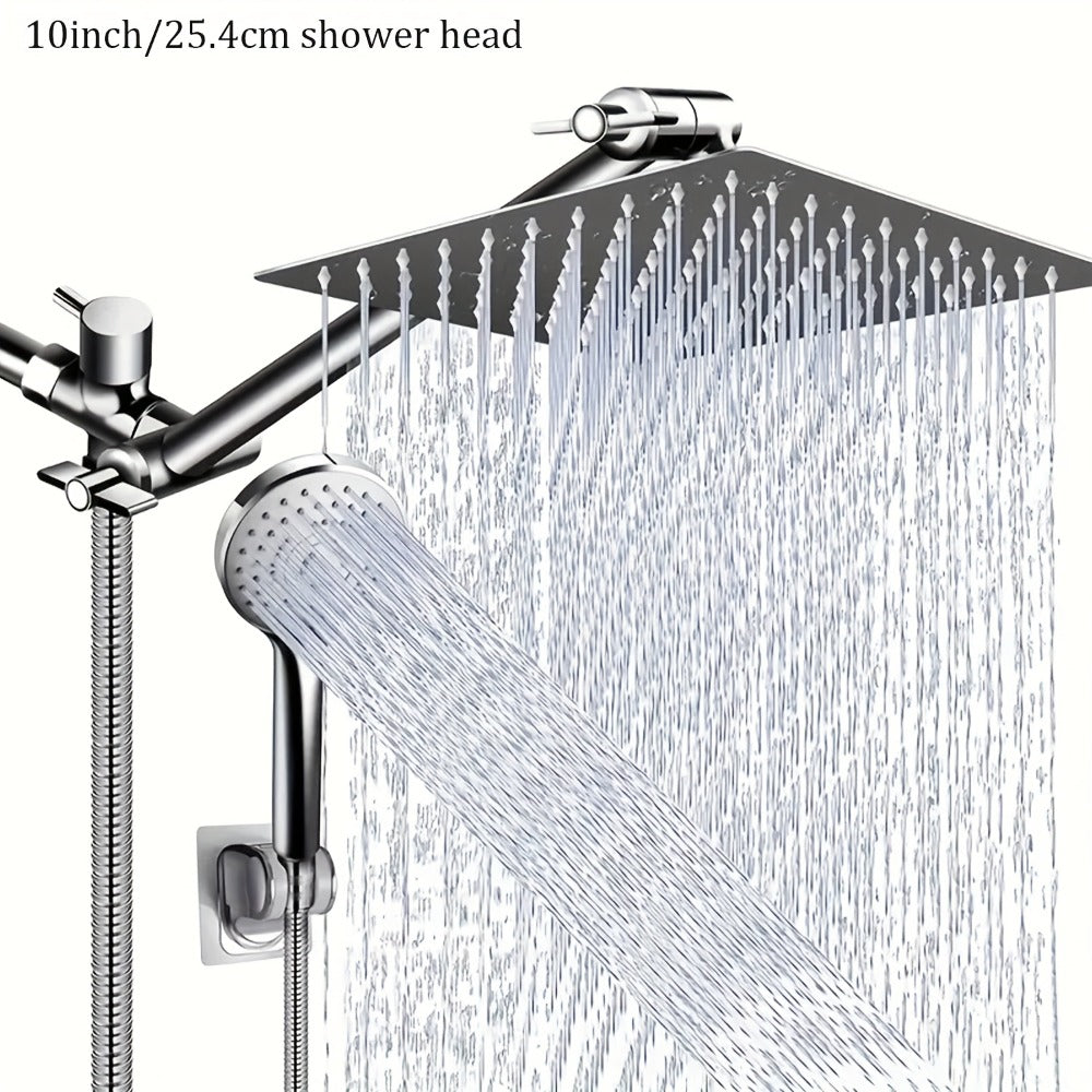 Rainfall and Handheld Shower Combo Sets with 8, 10 or 12-Inch Head Options in Chrome or Black
