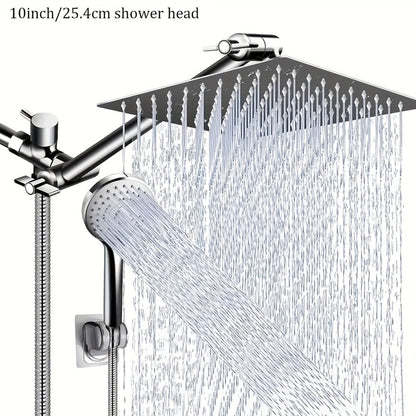Rainfall and Handheld Shower Combo Sets with 8, 10 or 12-Inch Head Options in Chrome or Black
