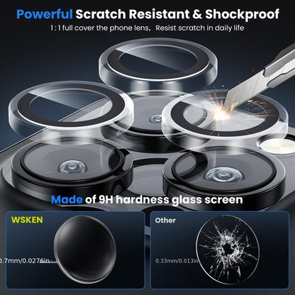 Five-Piece iPhone Camera Lens Protector Ring Set in Mixed Colors for Selected iPhone 11, 14 and 15 Models