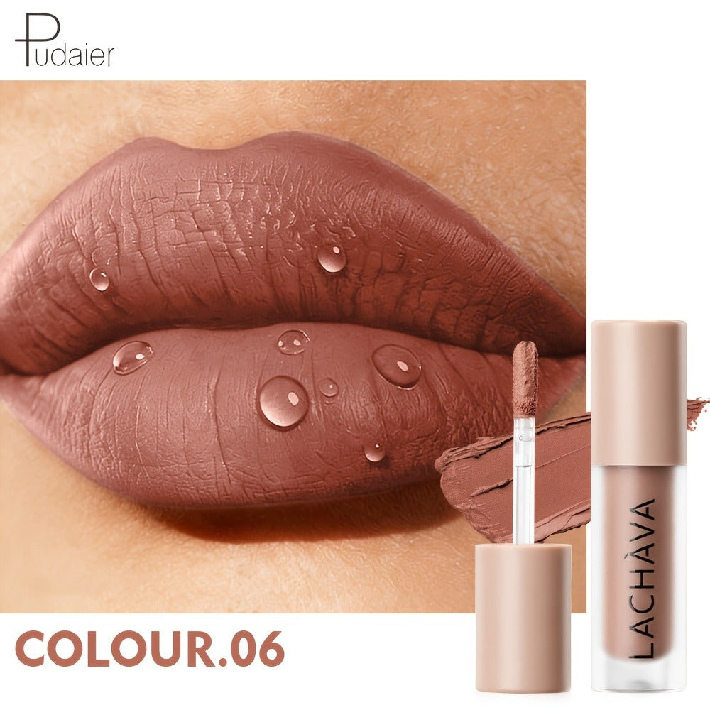 Velvet Matte Liquid Lip Color in Five Coordinated Nude-Tone Shades with 7.4cm Square Tube and Wand