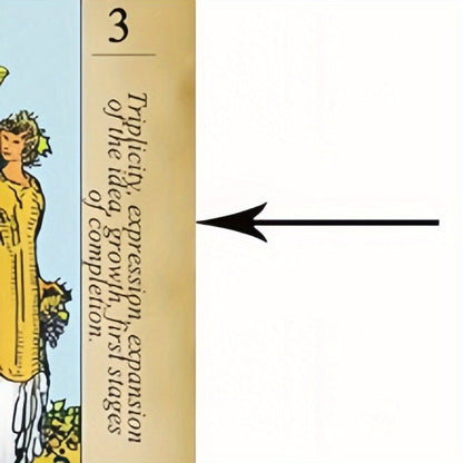 Vintage 78-Card Tarot Learning Deck with Upright and Reversed Keywords Printed on Every Card