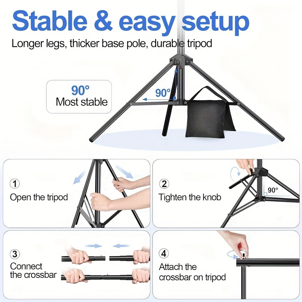 Backdrop Stand EMART 10 x 7-Foot Telescoping Tripod Frame with Adjustable Crossbar and Carry Bag