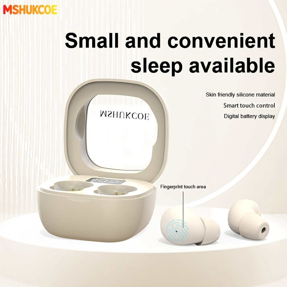 Wireless Earbuds MSHUKCOE Ultra-Thin Sleep and Game Modes with Low Latency and Dual Noise Reduction