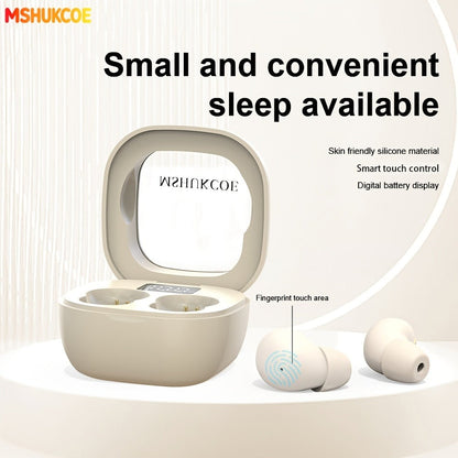 Wireless Earbuds MSHUKCOE Ultra-Thin Sleep and Game Modes with Low Latency and Dual Noise Reduction