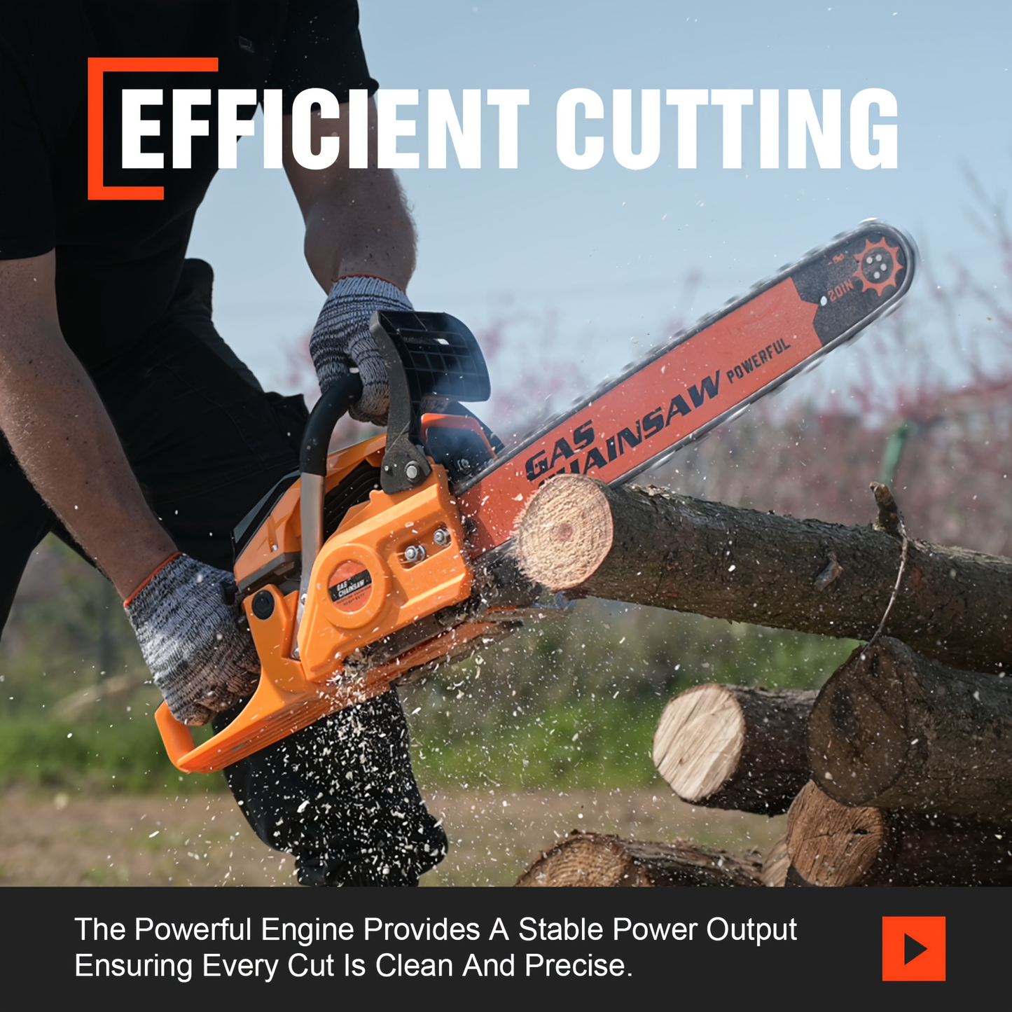 Mixed Gas Chainsaw Options with 12-Inch Compact Color Models and 20-Inch BlackRed Configuration