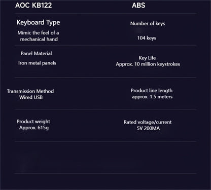 Full-Size 104-Key Wired Gaming Keyboard with Volume Knob in Seven White or Black Options Pictured