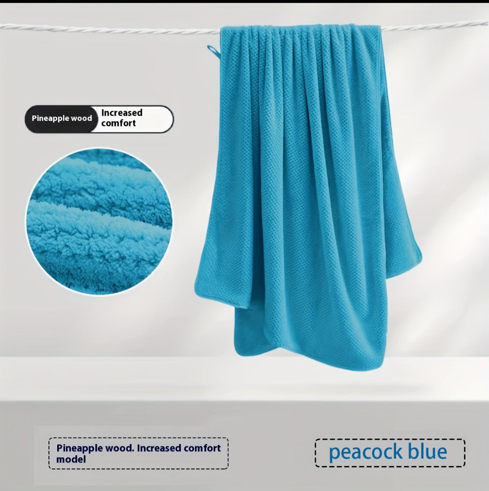 Towel Set 16 Piece 300GSM Coral Fleece Bath Towels and Washcloths in 11 Solid Colors for Home and Guest Use