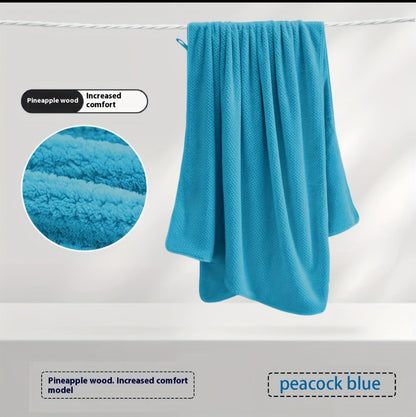 Towel Set 16 Piece 300GSM Coral Fleece Bath Towels and Washcloths in 11 Solid Colors for Home and Guest Use