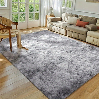 Rectangular Shaggy Area Rug with Four Color Labels and 24 x 35.8-Inch to 94.49 x 118.11-Inch Sizes