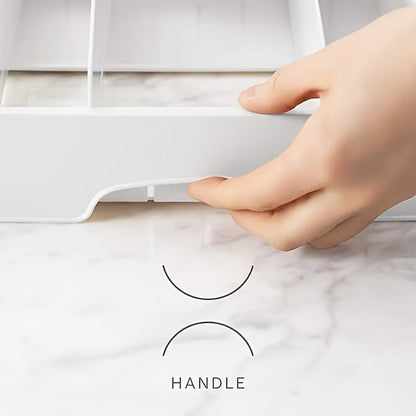 Lid and Board Kitchen Organizer with Five Adjustable Dividers and 13.25-Inch Base Storage Tray