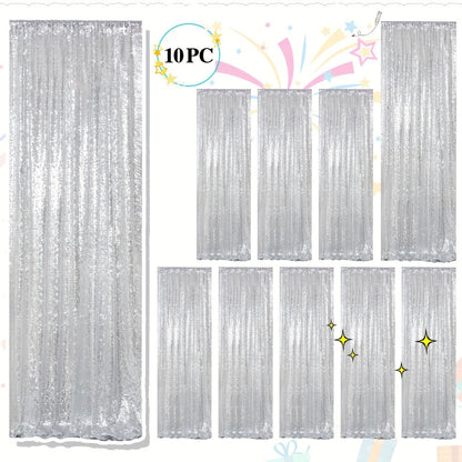 Sequin Backdrop Curtains 2FTx8FT Glitter Photography Background Panels for Party Wedding Birthday for an Everyday Personal Care Routine
