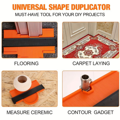 Two-Piece Contour Gauge Set with Locking Profile Duplicators in 6.5- and 11.5-Inch Size Options