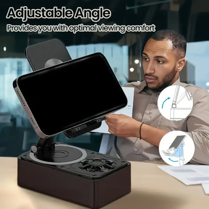 Portable Bluetooth Speaker with Turtle-Shell Phone Stand, 1200mAh Battery and 6-Hour Playtime