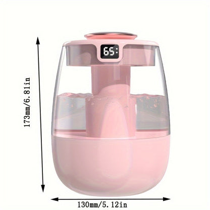 Ultrasonic Humidifier for Bedroom Desktop 1300ml Large Capacity Dual Spray Quiet Operation 10H Runtime USB Powered Anti Dry-Burn Night Light Cool Mist Humidifier for Home Office Baby Room