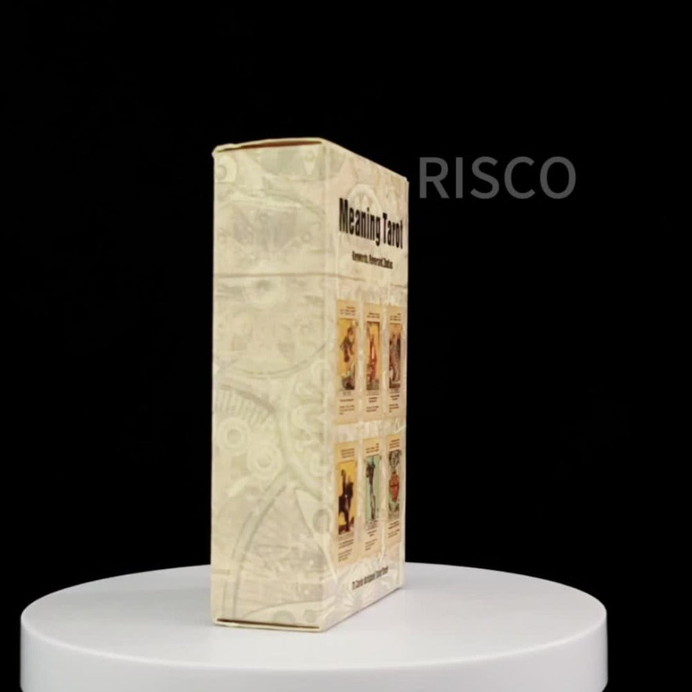 Vintage 78-Card Tarot Learning Deck with Upright and Reversed Keywords Printed on Every Card