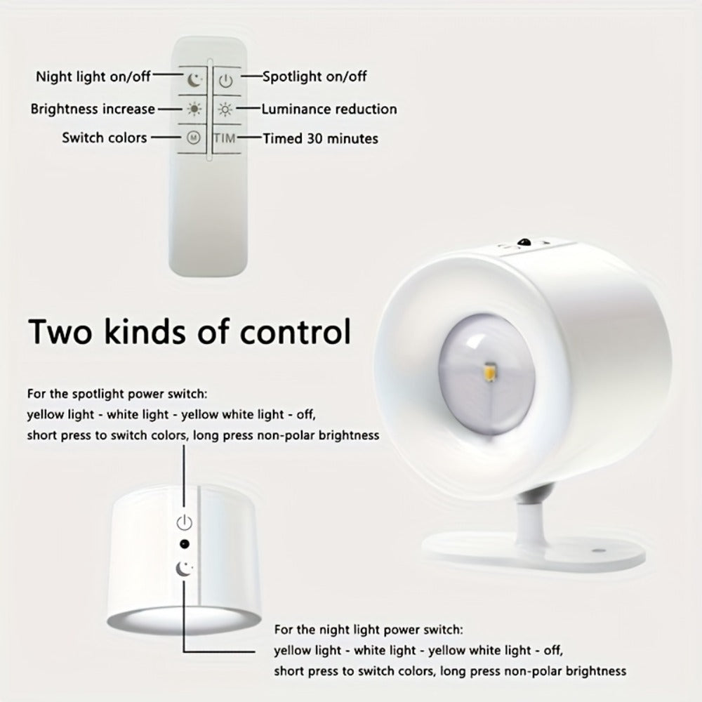 Rechargeable Magnetic LED Wall Sconce 360° Rotatable for an Everyday Personal Care Routine