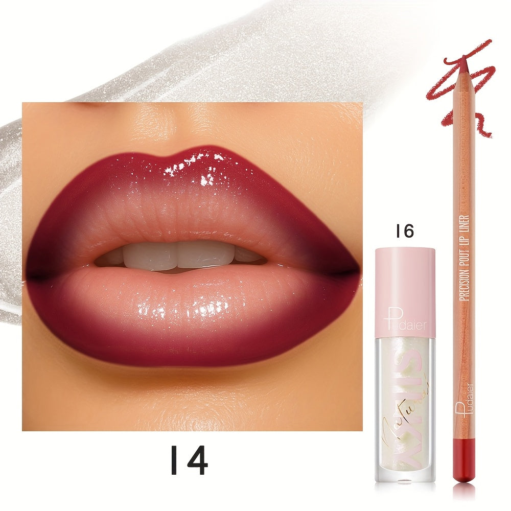 Lip Color and Liner Duo with Eight Recorded Shade Options from 14 Through 24 and Pink-Cap Tube