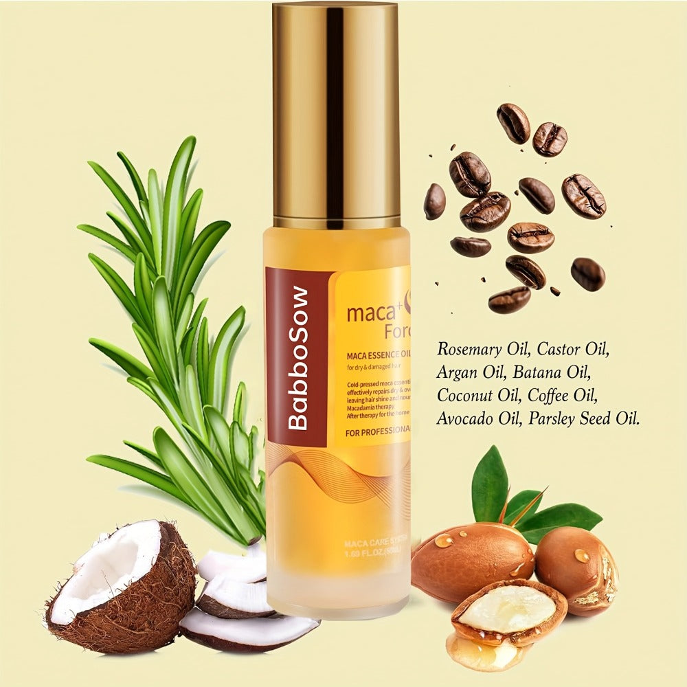 Argan Oil Collagen Hair Mask Set 500ml — Keratin Deep Conditioning Treatment, Repairs Damaged Dry Hair, Restores Shine & Strength, Maca Essence + Essential Oil, Gift for Women