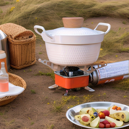 Windproof Camp Stove 3500W Portable Foldable Gas Burner Piezoelectric Ceramic Ignition Compact Lightweight for Outdoor Cooking Hiking Camping Picnic Backpacking