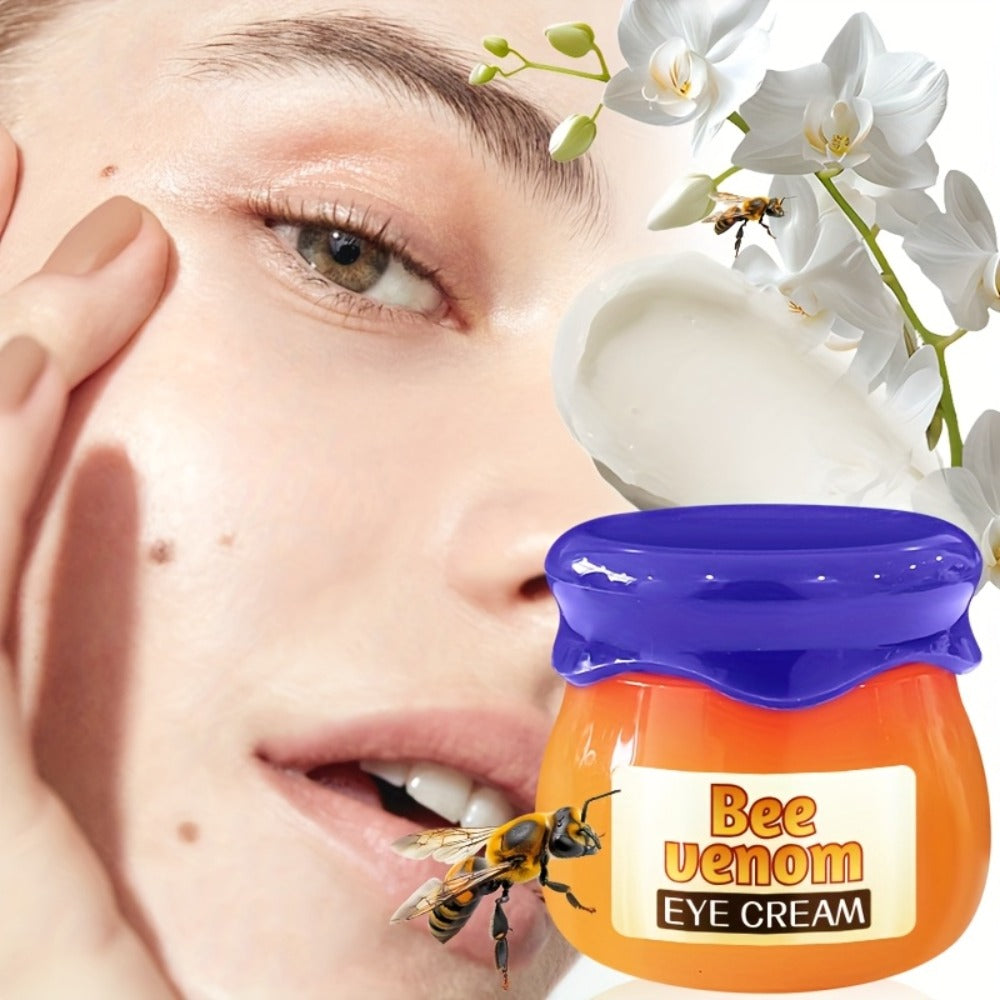 ROZINO Bee Venom and Honey Eye Cream Five-Pack in Small Cosmetic Jars with Coordinated Blue Lids