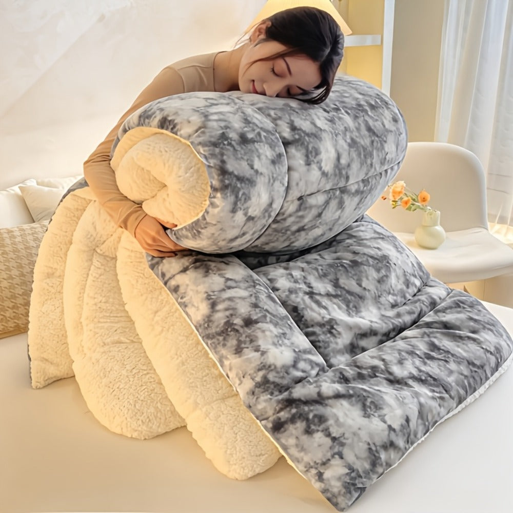 Moire Pattern Flannel Blanket – 200-250gsm Thick Plush Reversible Throw for Sofa & Bed, Soft Cozy Microfiber, 5 Colors, 4 Sizes