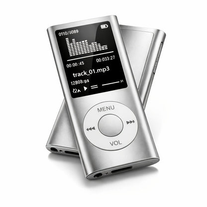 Wired MP3 and MP4 Player with 64GB Card Support, 8-Hour Battery and Six Model Options with Earphones