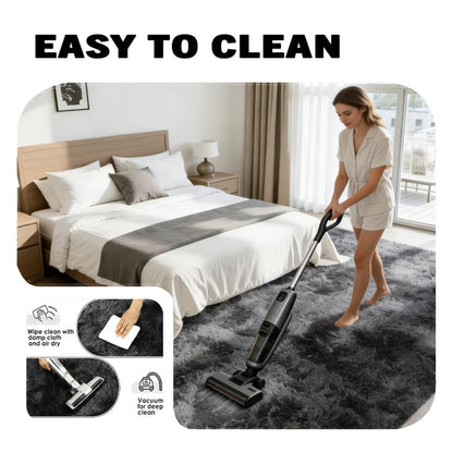 Area Rug Fluffy Tie-Dye Machine-Woven Mat at 1000 g/m² in Eight Colors and Three Indoor Sizes