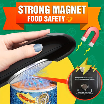 Electric Can Opener One Touch Automatic - Hands Free for Seniors & Arthritis, Kitchen & Camping Gift
