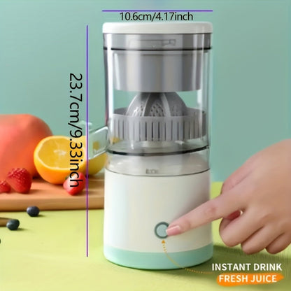 Green-K USB-Charging Citrus Press with Clear Reamer Chamber, Spout, 23.7cm Height and 10.6cm Width