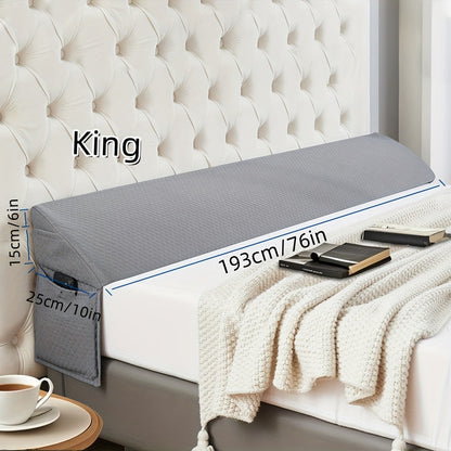 Bed Wedge Pillow Bed Gap Filler - Memory Foam Mattress Wedge Headboard Pillow for Sleeping, Backrest & Post-Surgery Support