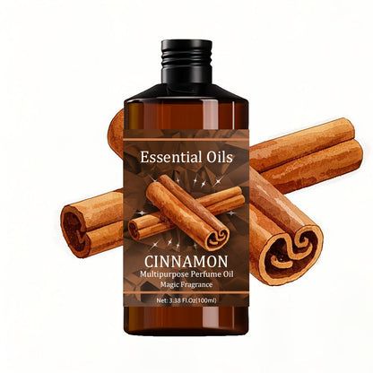 Cinnamon Essential Oil 100ml — 100% Pure Warm Spice Aromatherapy Oil for Diffuser, Skin Care, Hair & Scalp, Massage & Meditation, Cozy Gift for Women and Men