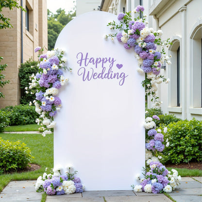 Two-Piece Fitted Arch Photography Backdrop Cover Set for 6-Foot and 6.6-Foot Compatible Frames