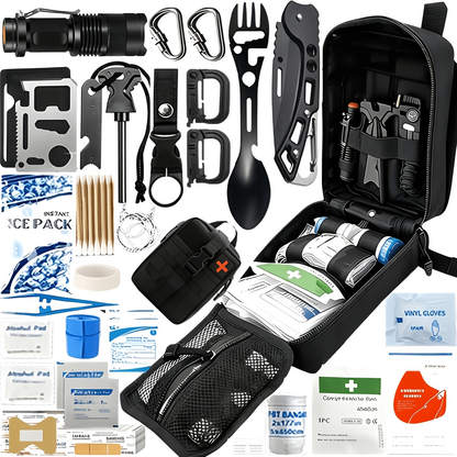 242-Piece Survival Kit – Outdoor Emergency First Aid Set