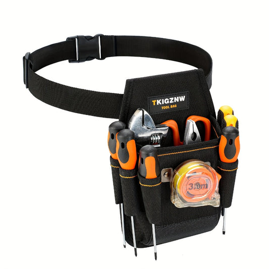 Tool Bag Heavy Duty 7-Pocket PVC Organizer for Mechanics & Electricians – Multi-Pocket Hand Tool Storage Bag, Portable Jobsite Toolbag for Plumbers, Contractors & DIY