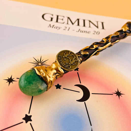 Costume Accessories Zodiac Crystal Wand with Gift Box and Twelve Astrological Sign Options for Dress-Up