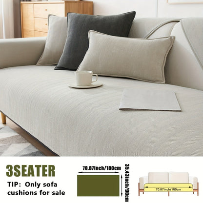 Sofa Cover Ribbed Chenille Stretch Panels with Non-Slip Design for 1 to 4 Seats, Armrests or Cushions