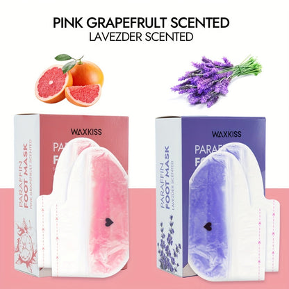 Paraffin Wax Hand & Foot Mask Deep Moisturizing Beauty Treatment – Smooth Soft Skin, Pink Grapefruit & Lavender Scents, Long-Lasting Stone Wax Formula, Home Spa Gift Set for Women