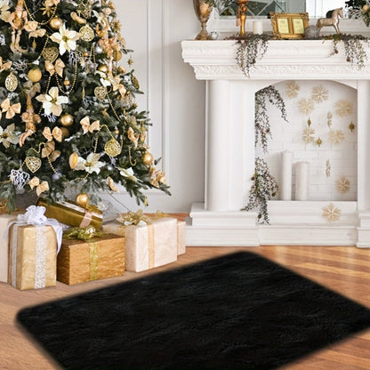 Tie-Dye Plush Area Rug Soft Non-Slip - Absorbent Machine Washable Fluffy Mat for Living Room Bedroom Bathroom, Modern Luxury Home Accent Rug, Dark Gray Black Light Gray Pink, 2 Sizes