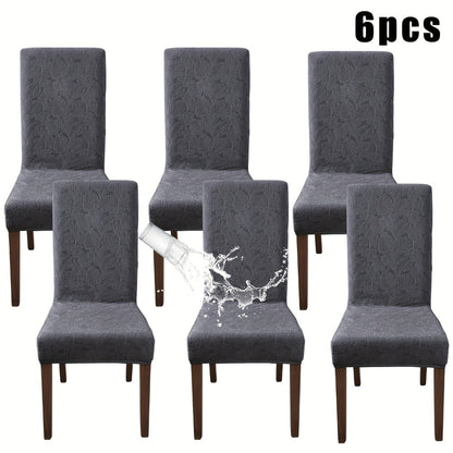Stretch Dining Chair Covers Set of 4/6 - Plant Print Slipcovers for Dining Room Kitchen Chairs, Elastic Parsons Chair Protector, Home Decor