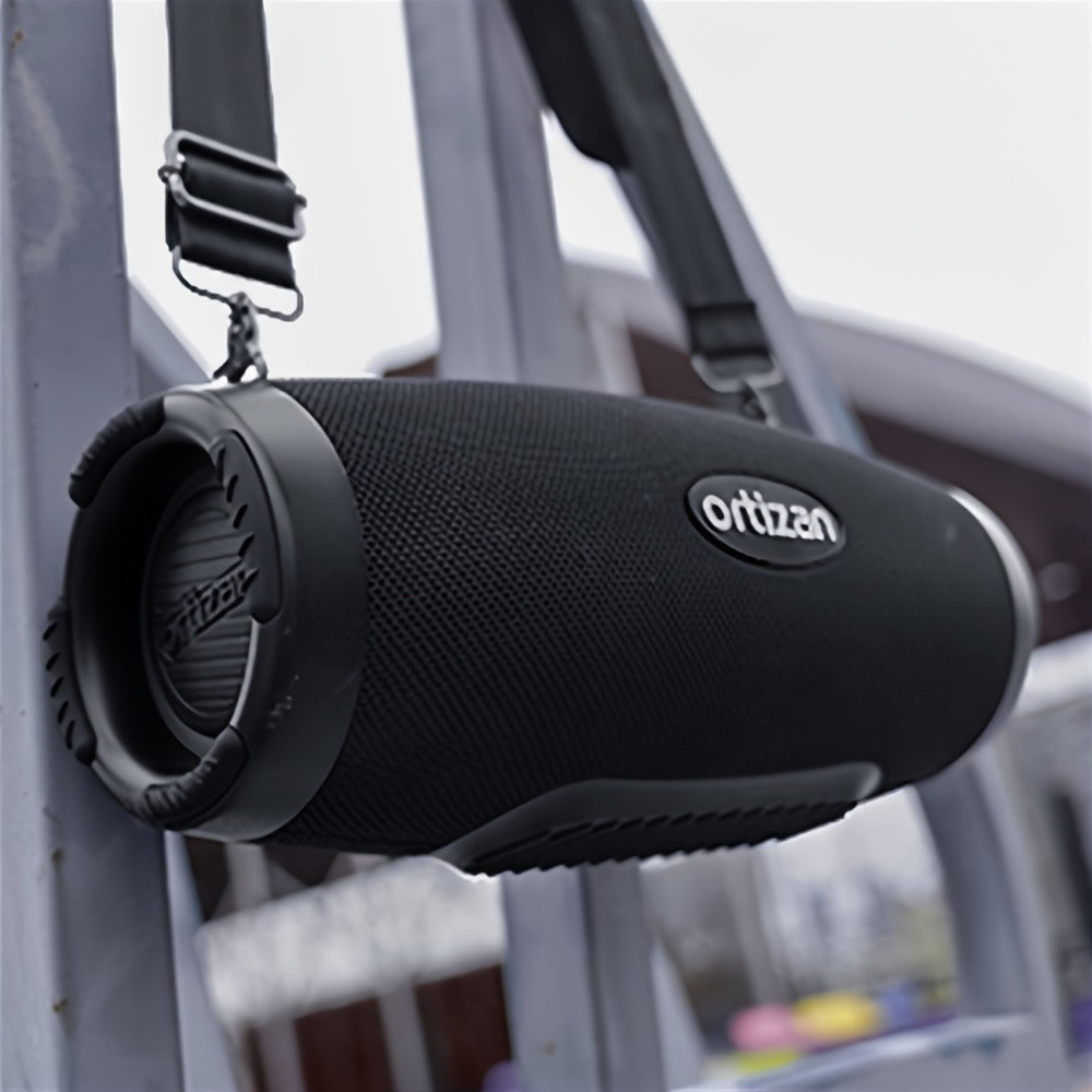 Bluetooth Speaker Ortizan 100W Boombox with 14000mAh Battery, IPX7 Rating, RGB Lights, USB and Carry Strap