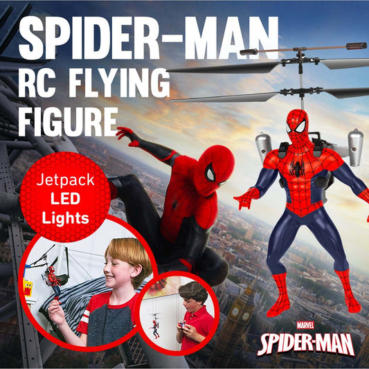 Spider-Man RC Helicopter 2CH Infrared Remote Control Indoor Flying Toy for Kids Boys Girls Ages 6+ – Marvel Superhero Rechargeable Helicopter Birthday Christmas Gift