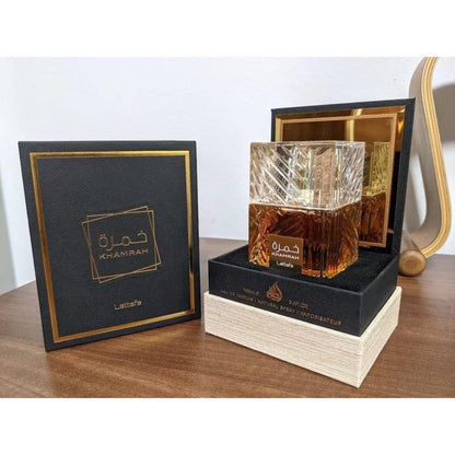 Unisex Perfume Lattafa Khamrah Eau de Parfum with Cinnamon, Vanilla and Amber in Two Formats
