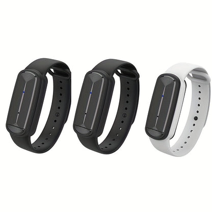Ultrasonic Mosquito Repellent Bracelet 3-Pack – USB Rechargeable Intelligent Bug Repellent Wristband for Camping, Outdoor, Hiking & Travel, Waterproof Mosquito Control Bracelet for Adults & Kids
