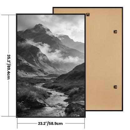 Three-Pack 24 x 36-Inch Slide-In Poster Frames in Black or Natural with Two Wall Orientations
