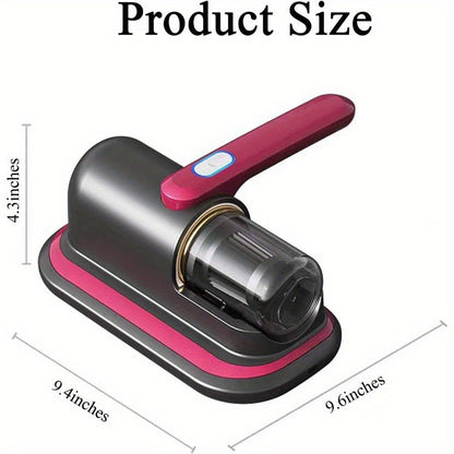 Cordless Mattress Vacuum Cleaner with 9.6 x 9.4-Inch Body, Clear Dust Cup and Purple Checkout Option