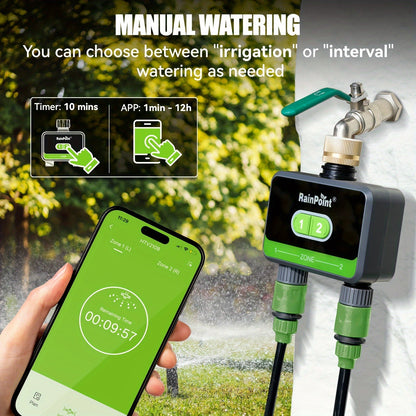 WiFi Sprinkler Timer 2 Zone Smart | App Control Garden Irrigation